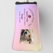 Rainbow Bridge Custom Photo Pet Memorial Putter Golf Headcover (Rotieren 90)
