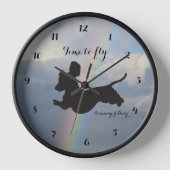Rainbow Bridge Dackel Wall Clock Uhr (Vorderseite)
