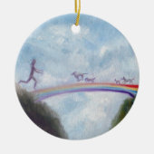 Rainbow Bridge Dog Cat Puppy Kitten Heaven Violano Keramikornament (Vorne)