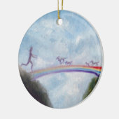Rainbow Bridge Dog Cat Puppy Kitten Heaven Violano Keramikornament (Links)