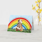 Rainbow Bridge Dog Loss Beileid Karte (Gelbe Blume)