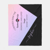 Rainbow Bridge Erinnerung Personalisierter Name de Fleecedecke (Vorderseite)