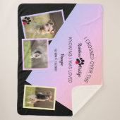 Rainbow Bridge Falte über dem Foto Name des Tieres Sherpadecke (Vorderseite)