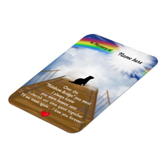 Rainbow Bridge for Ferrets Magnet (Linke Seite)