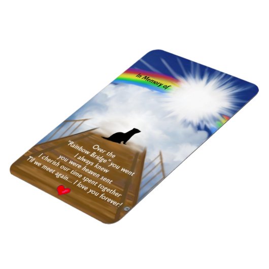 Rainbow Bridge for Ferrets Magnet (Linke Seite)