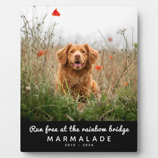 Rainbow Bridge Foto Pet Memorial Fotoplatte (Vorderseite)