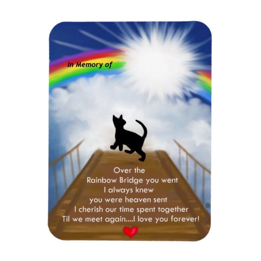 Rainbow Bridge für Cats Magnet (Vertikal)
