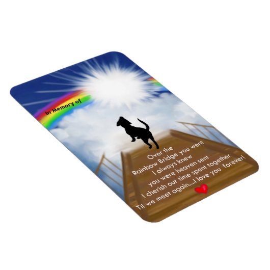 Rainbow Bridge für Hunde-Magnet Magnet (Rechte Seite)