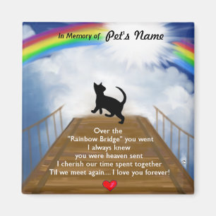 Rainbow Bridge für Katzen Magnet