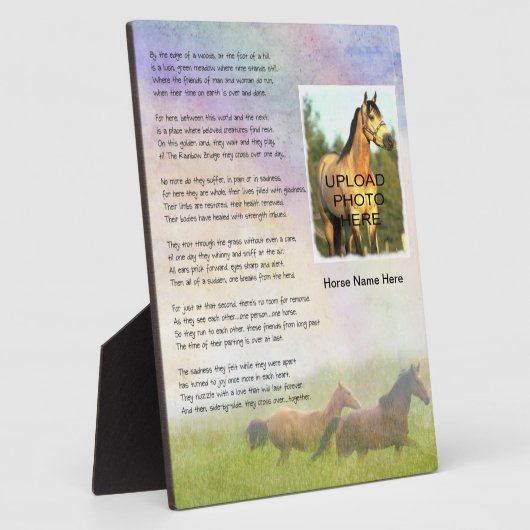 Rainbow Bridge für Pferde individuell gestalten Fotoplatte (Seite)