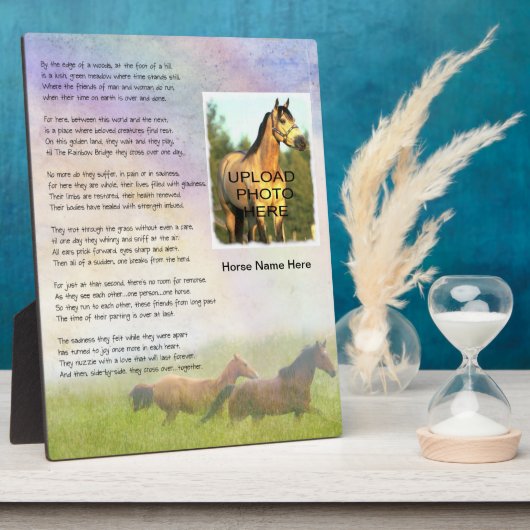 Rainbow Bridge für Pferde individuell gestalten Fotoplatte (Seite)