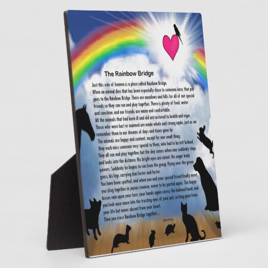 Rainbow Bridge Gedicht Fotoplatte (Seite)