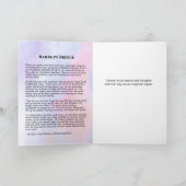 Rainbow Bridge-Gedicht-Karte Karte (Innenseite)