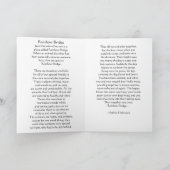 Rainbow Bridge-Gedicht-Karte Karte (Innenseite)