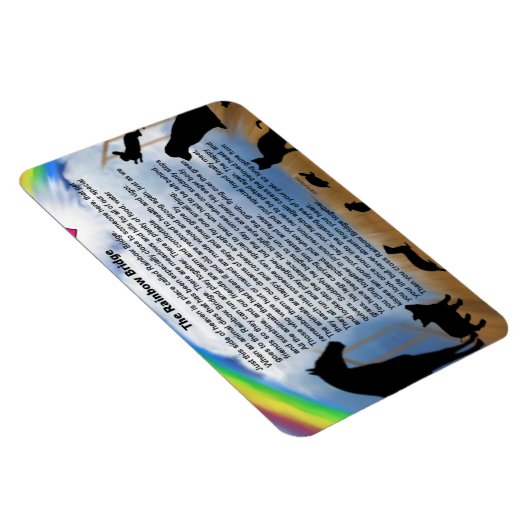 Rainbow Bridge Gedicht Magnet (Rechte Seite)