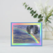 Rainbow Bridge Gedicht Pet Loss Beileid Postkarte (Stehend Vorderseite)