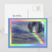 Rainbow Bridge Gedicht Pet Loss Beileid Postkarte (Vorne/Hinten)