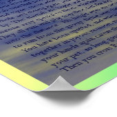 Rainbow Bridge Gedicht Pet Loss Memorial Poster (Ecke)