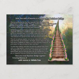 Rainbow Bridge Gedicht Sympathy Card Postkarte