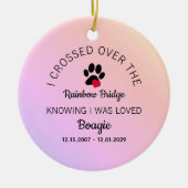 Rainbow Bridge Haustier-Foto-Rundgang Keramik Ornament (Vorne)