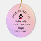 Rainbow Bridge Haustier-Foto-Rundgang Keramik Ornament (Links)