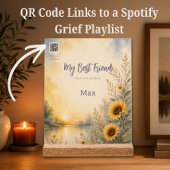 Rainbow Bridge Haustier-Gedenkstätte mit Spotify-P Acrylschild