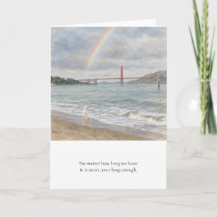 Rainbow Bridge Haustier Verlust Hund Beileidskarte Dankeskarte