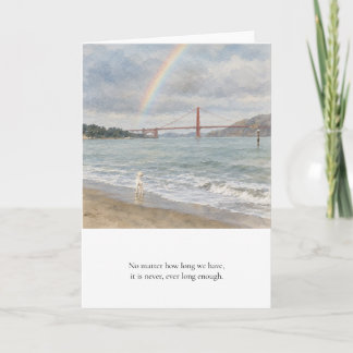 Rainbow Bridge Haustier Verlust Hund Beileidskarte Dankeskarte