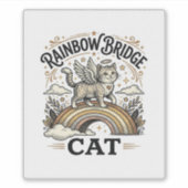 Rainbow Bridge Katze Katze Gedenk Rainbow Bridge V Aufkleber (Vorderseite)
