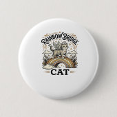 Rainbow Bridge Katze Katze Gedenk Rainbow Bridge V Button (Vorderseite)