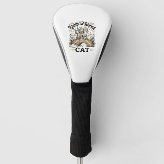 Rainbow Bridge Katze Katze Memorial Rainbow Bridge Golf Headcover (Vorderseite)