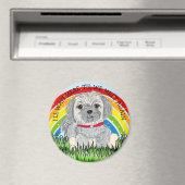 Rainbow Bridge kleiner Shiatsu oder Llaso Apso Dog Magnet (In Situ (Geschirrspüler))