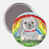 Rainbow Bridge kleiner Shiatsu oder Llaso Apso Dog Magnet (Vorderseite/Rückseite)