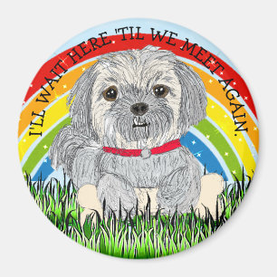 Rainbow Bridge kleiner Shiatsu oder Llaso Apso Dog Magnet