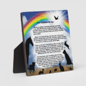 Rainbow Bridge-Lieblingsgedicht Fotoplatte (Vorderseite)