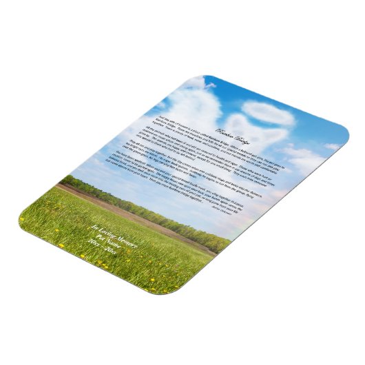 Rainbow Bridge MALE Hund Beileid Magnet (Linke Seite)