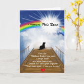 Rainbow Bridge Memorial Gedicht für Frettchen Karte (Gelbe Blume)