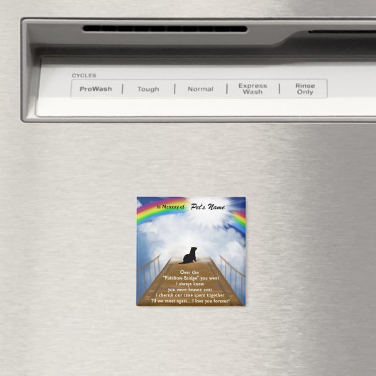 Rainbow Bridge Memorial Gedicht für Frettchen Magnet (In Situ (Geschirrspüler))