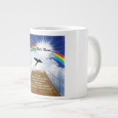 Rainbow Bridge Memorial Gedicht für Vögel Jumbo-Tasse (Vorderseite Rechts)