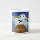 Rainbow Bridge Memorial Gedicht für Vögel Jumbo-Tasse (Vorderseite)