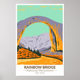 Rainbow Bridge National Monument Utah Vintag Poster