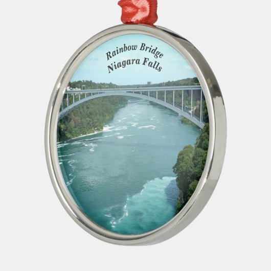 Rainbow Bridge, Niagara Falls Silbernes Ornament (Links)