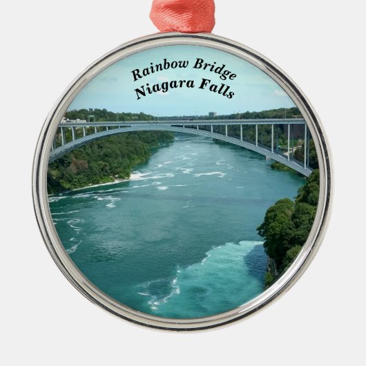 Rainbow Bridge, Niagara Falls Silbernes Ornament (Vorne)