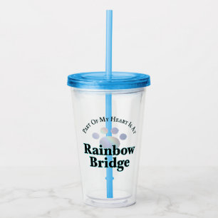 Rainbow Bridge Paw Acrylic Tumbler Acryltrinkbecher
