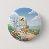Rainbow Bridge – Personalisierter Erinnerungsbutto Button (Vorderseite)