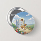 Rainbow Bridge – Personalisierter Erinnerungsbutto Button (Vorne & Hinten)