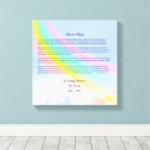 Rainbow Bridge Pet Beileid Wrapped Canvas, FEMALE Leinwanddruck (Insitu (Holzboden))