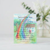 Rainbow Bridge Pet Kummer Beileid Benutzerdefinier Postkarte (Stehend Vorderseite)