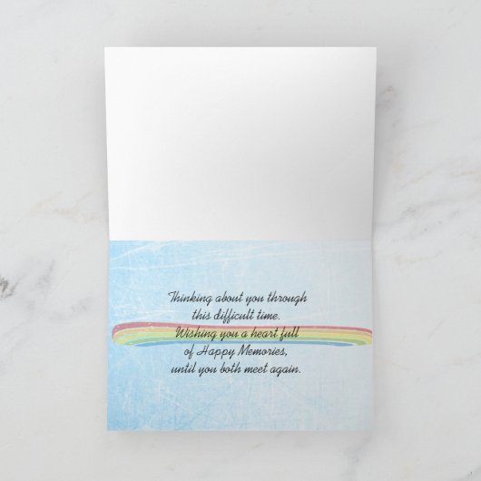 Rainbow Bridge Pet Loss Beileid Karte (Innenseite)