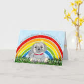 Rainbow Bridge Pet Loss Beileid Karte (Gelbe Blume)